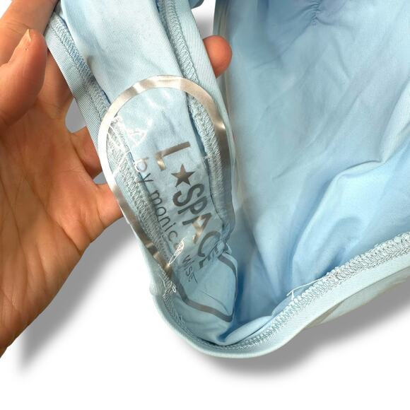 L Space NWT Sydney Sky Blue Plunging Cutout Back One-Piece Swimsuit Size 12 - Picture 7 of 10